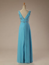 Turquoise Maxi Long Formal Prom Evening Dress EN133